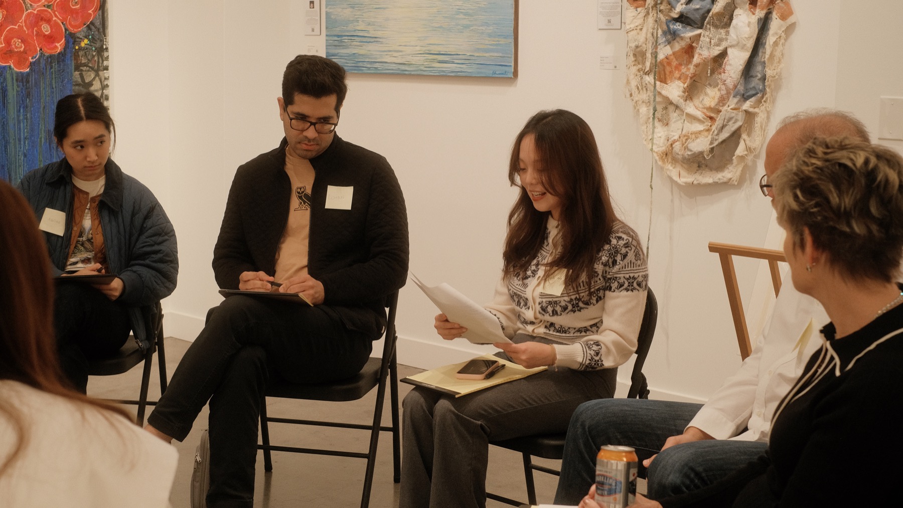 Participants reflecting during the third AIC gathering workshop.