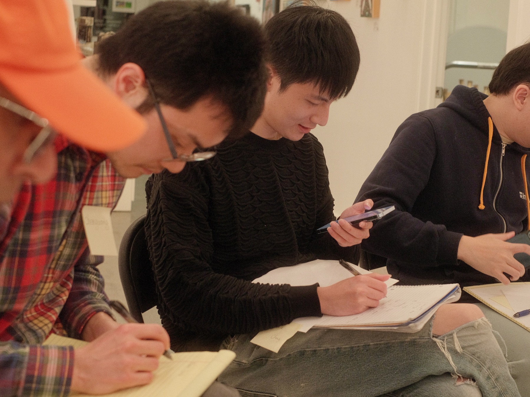 Participants sketching and thinking during the third AIC gathering.